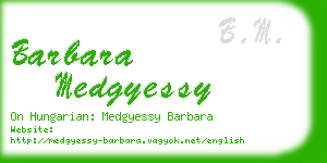 barbara medgyessy business card